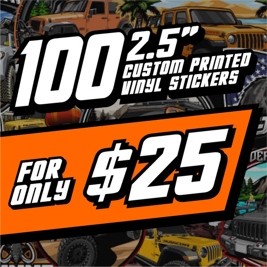 Special offer: Get 100 custom 2.5" vinyl stickers for just $25!