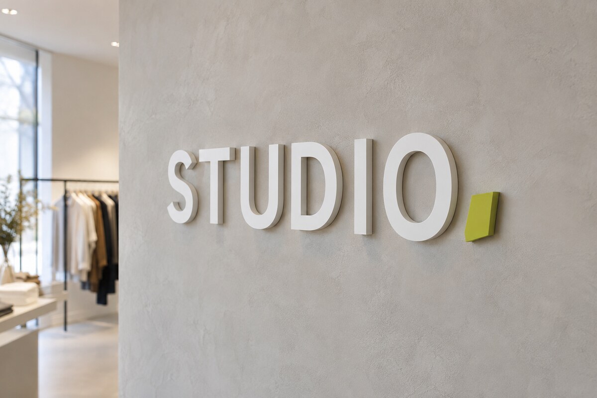 Individual acrylic lettering acrylic wall sign concept