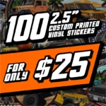 100 - 2.5" Custom Vinyl Stickers